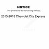 Kugel Rear Wheel Bearing And Hub Assembly Pair For 2015-2018 Chevrolet City Express K70-101383